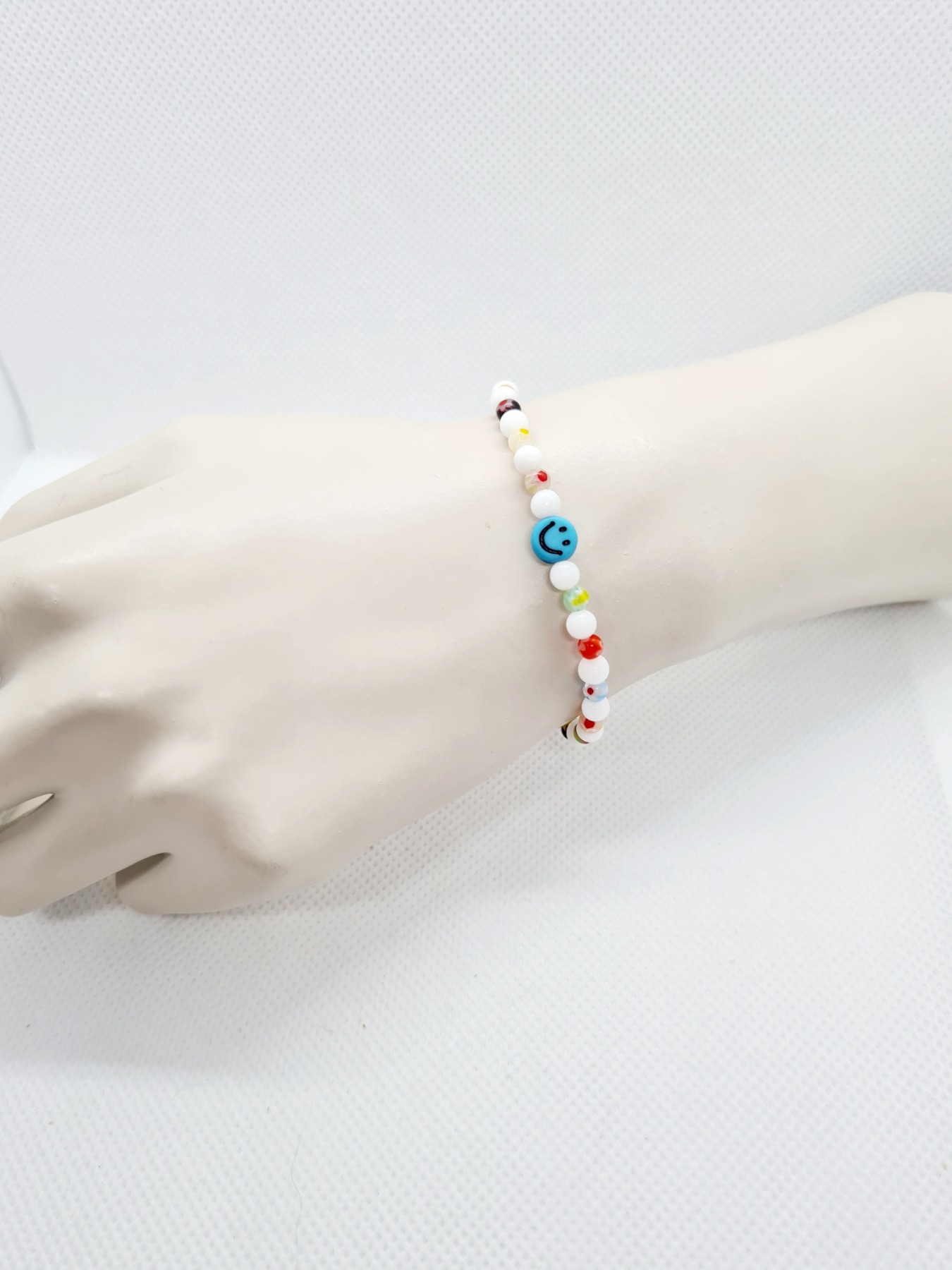Stilvolles Armband Perlenarmband Armband bunt Millefiori Perlen Mini 10
