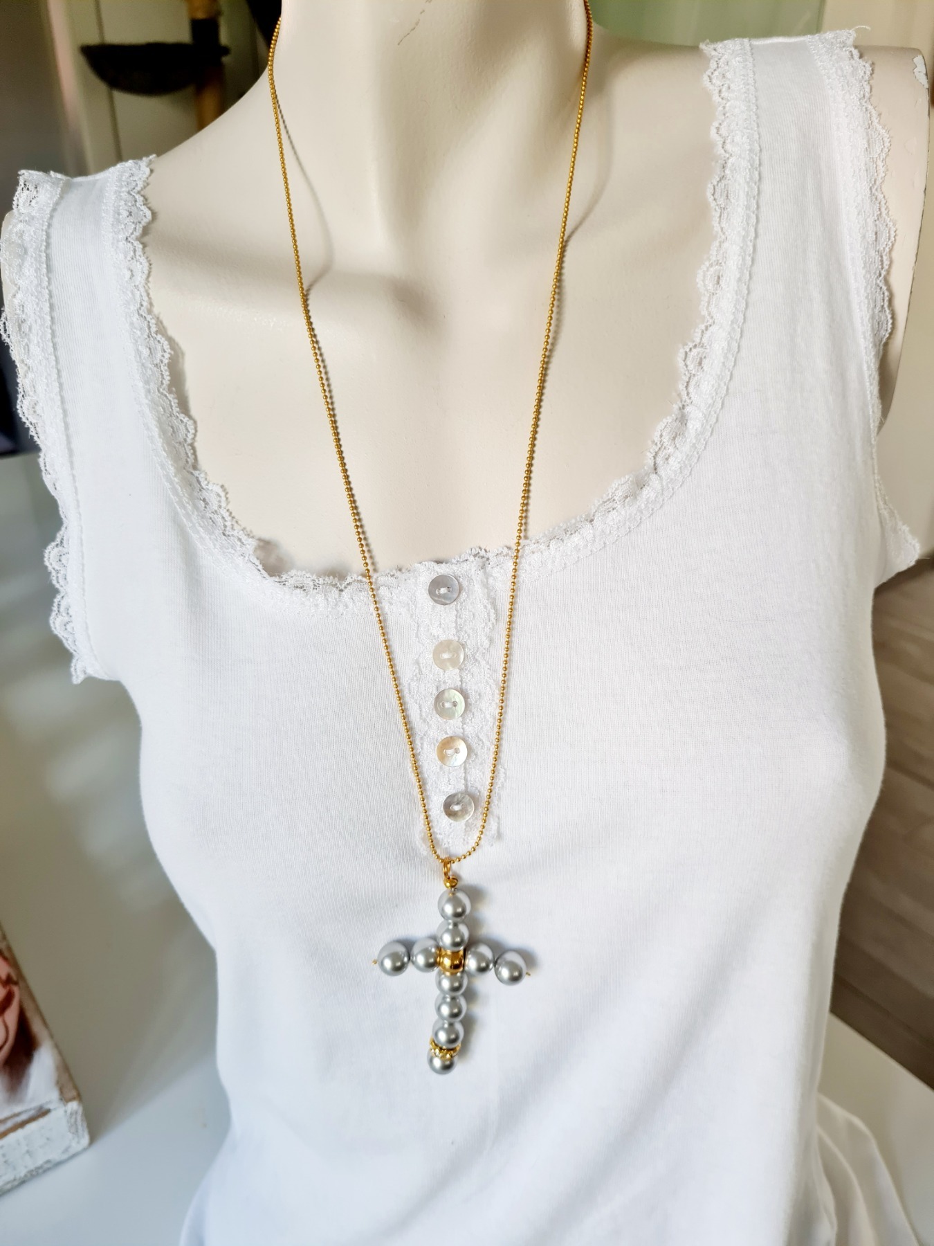 trendige Halskette exklusiver Schmuck Halsketten mit Kreuz 9