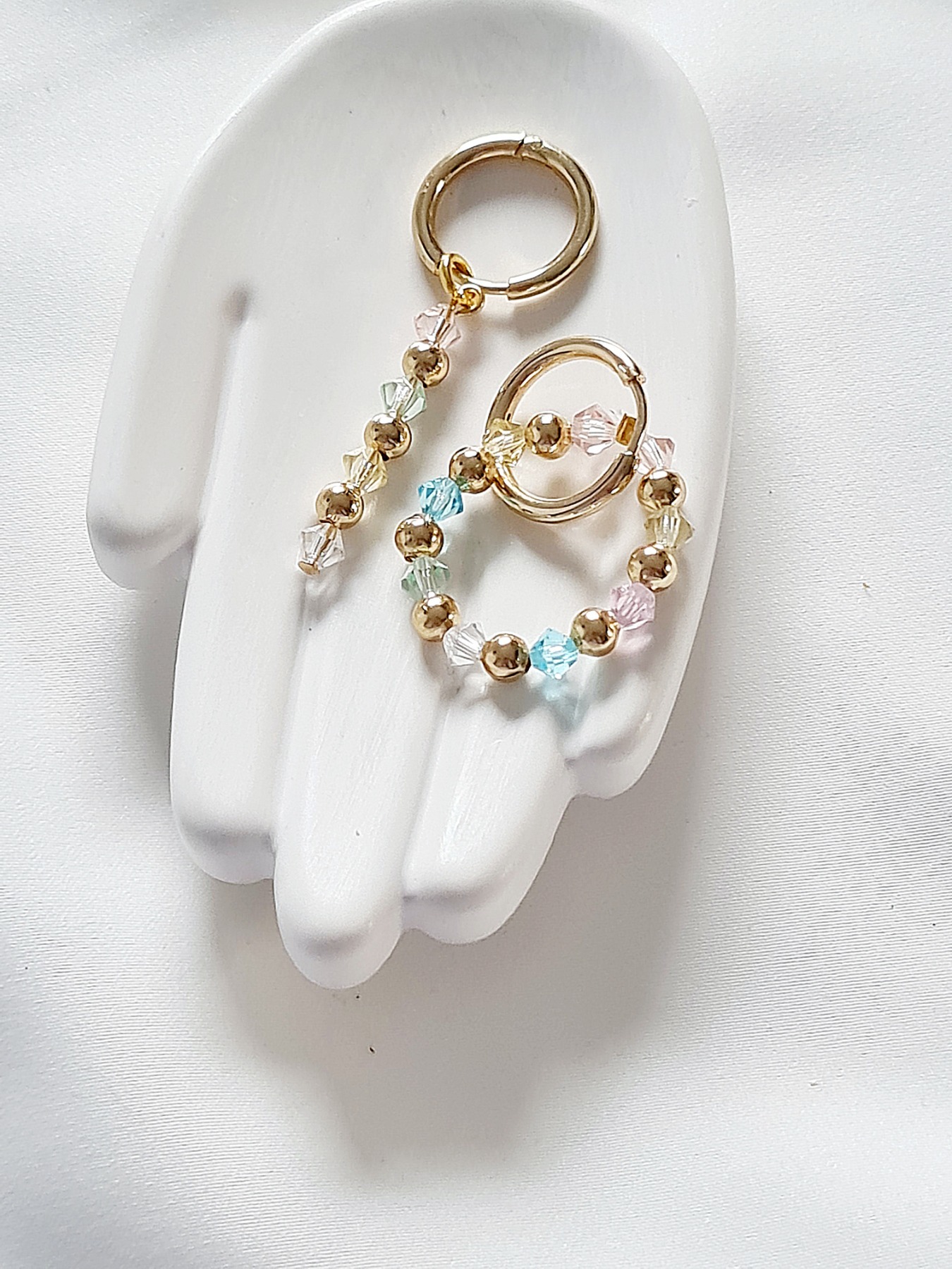Ohrringe aus Glasfacettenperlen Edle Perlenohrringe Elegante Ohrringe