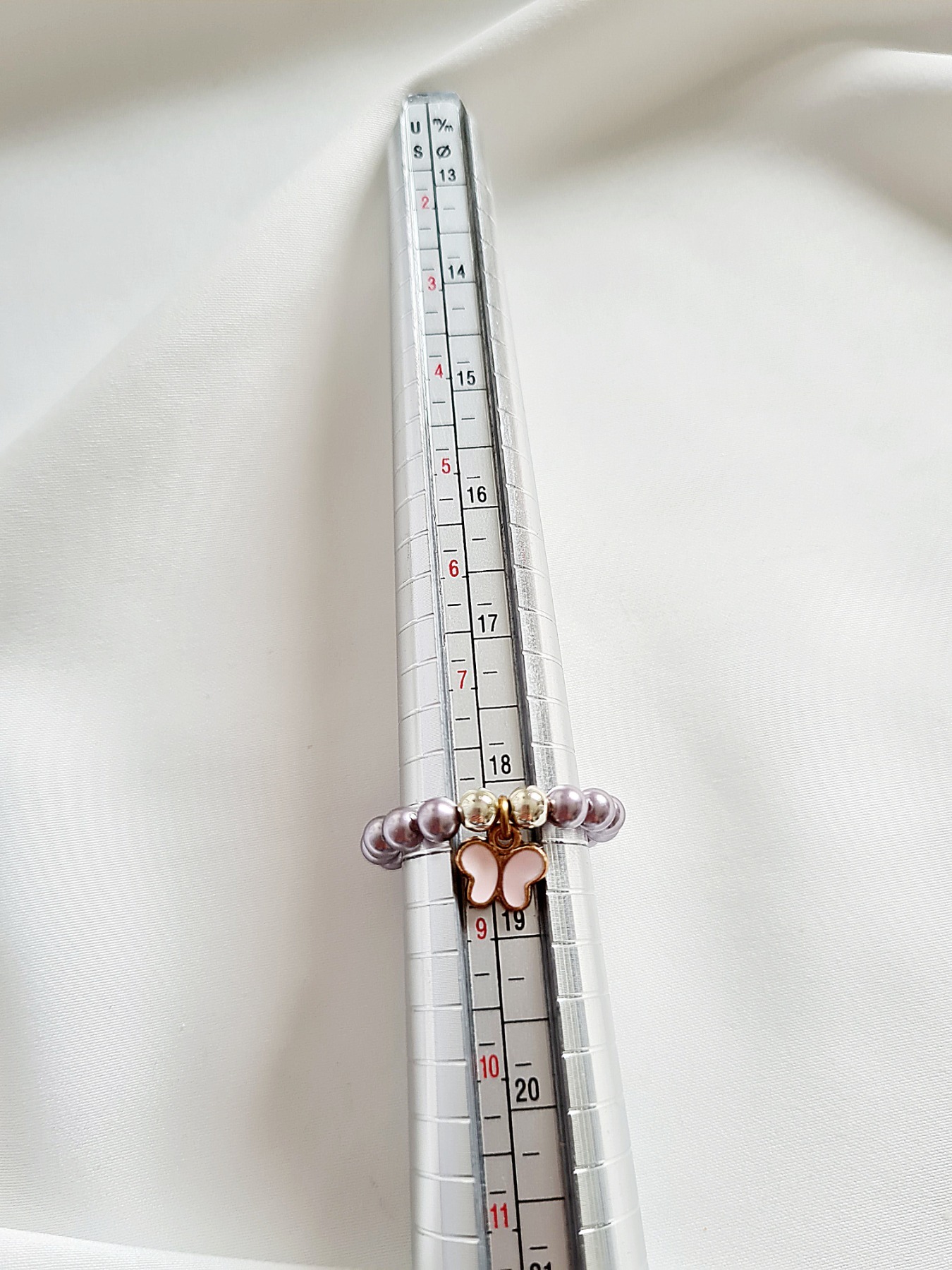 Glaswachsperlenringe Minianhänger für Frauen süße Perlenringe 4