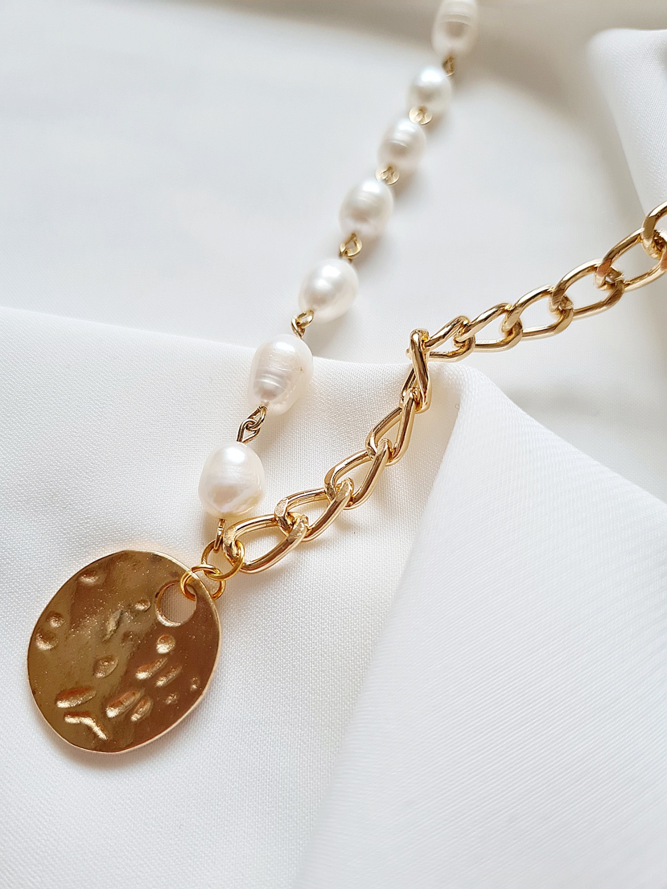 Elegante Halskette Süßwasser Zucht Perlen 5