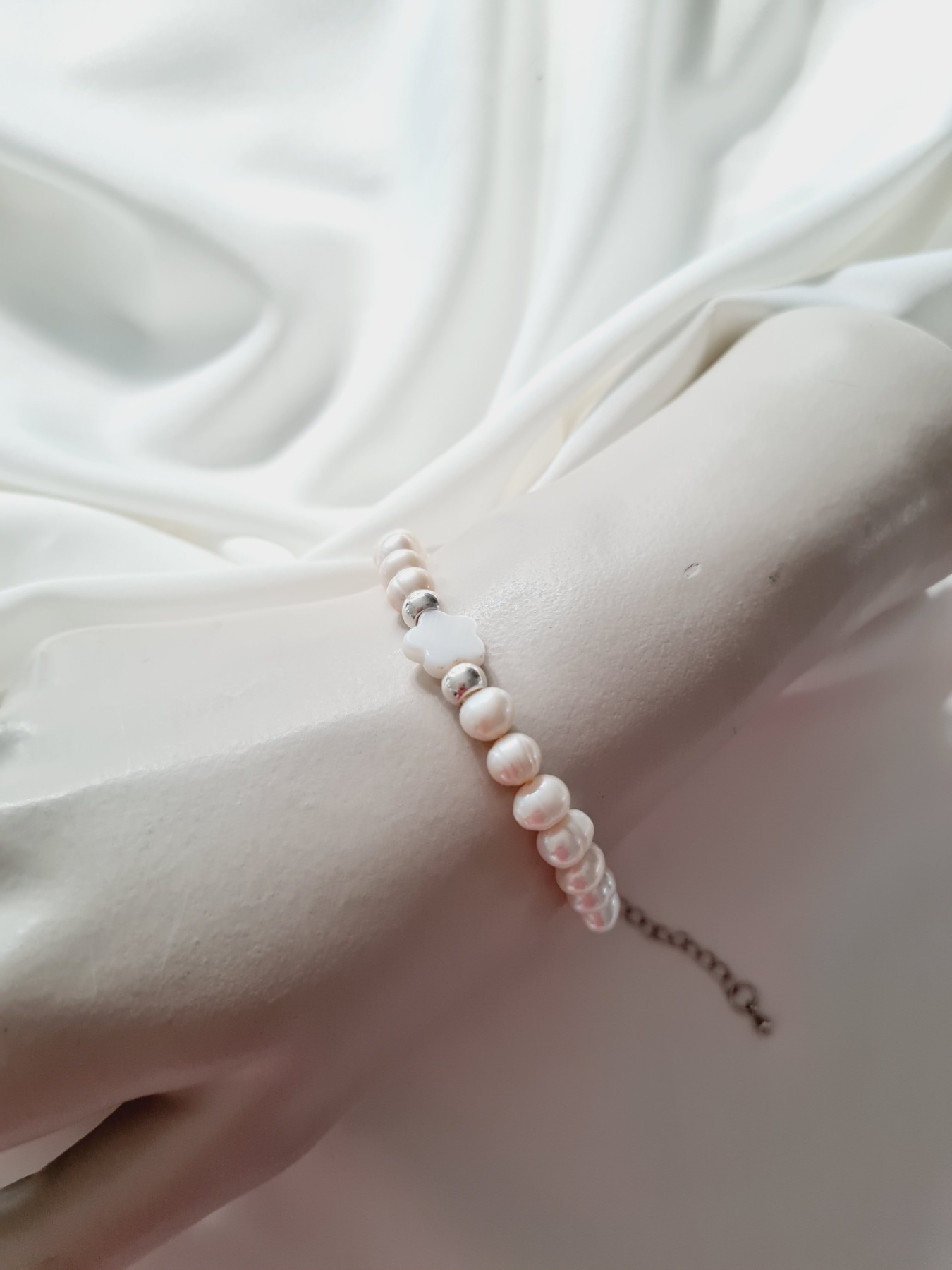 Luxus Perlenarmbänder Weißer Luxus Süßwasser Zucht Modebewusste Frauen 6