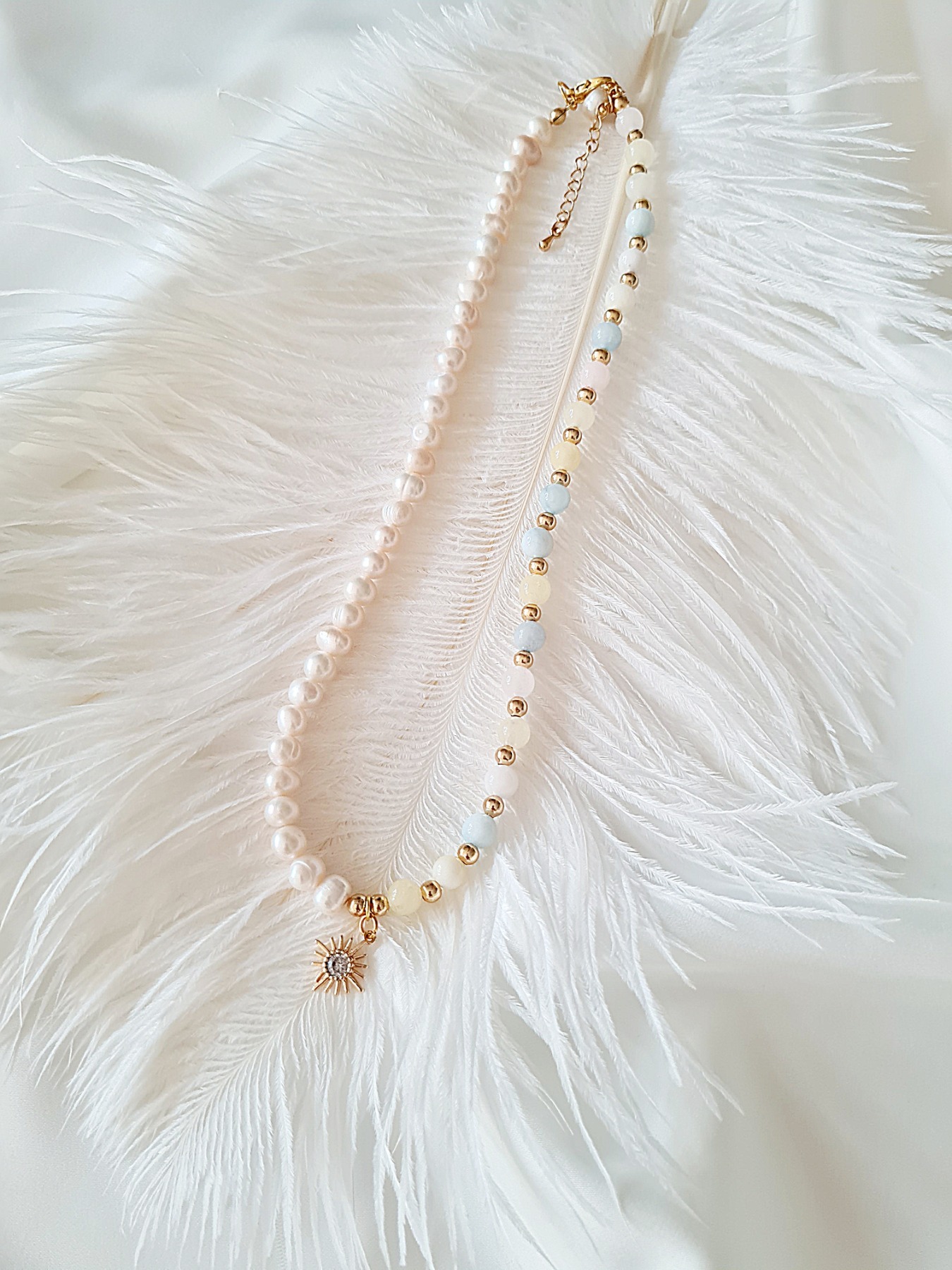 Handgefertigte Perlenkette Luxus Perlenkette einzigartige Perlenkette 2