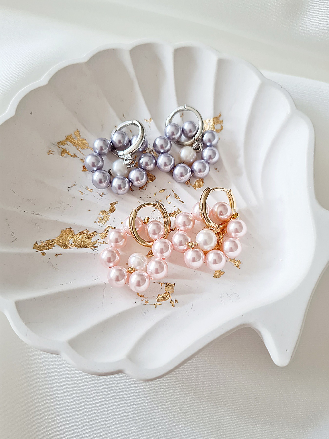 Ohrringe aus Swarovski Crystal Pearls Accessoires elegante Ohrringe 6