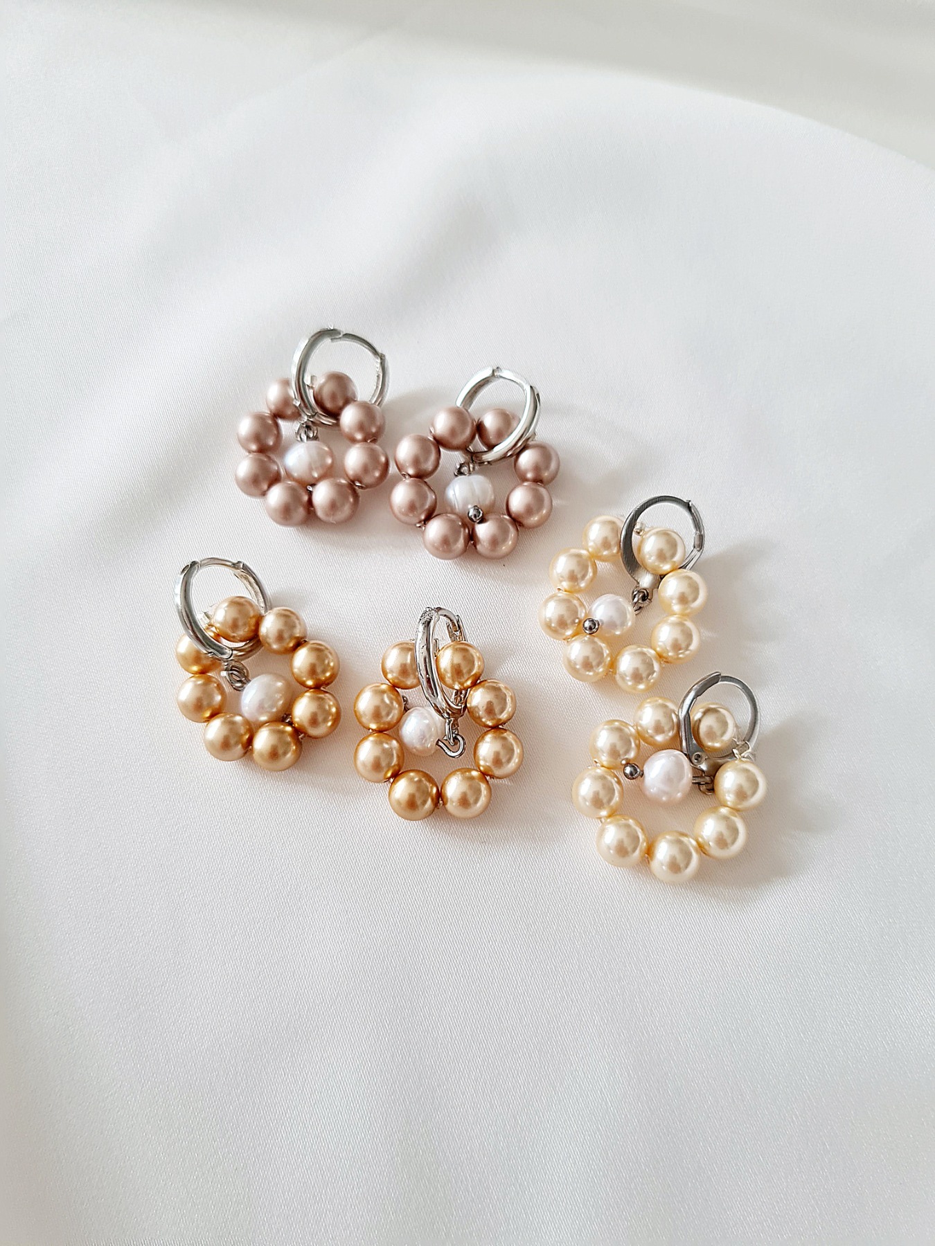 Perlenohrringe Elegant Swarovski Crystal Pearls
