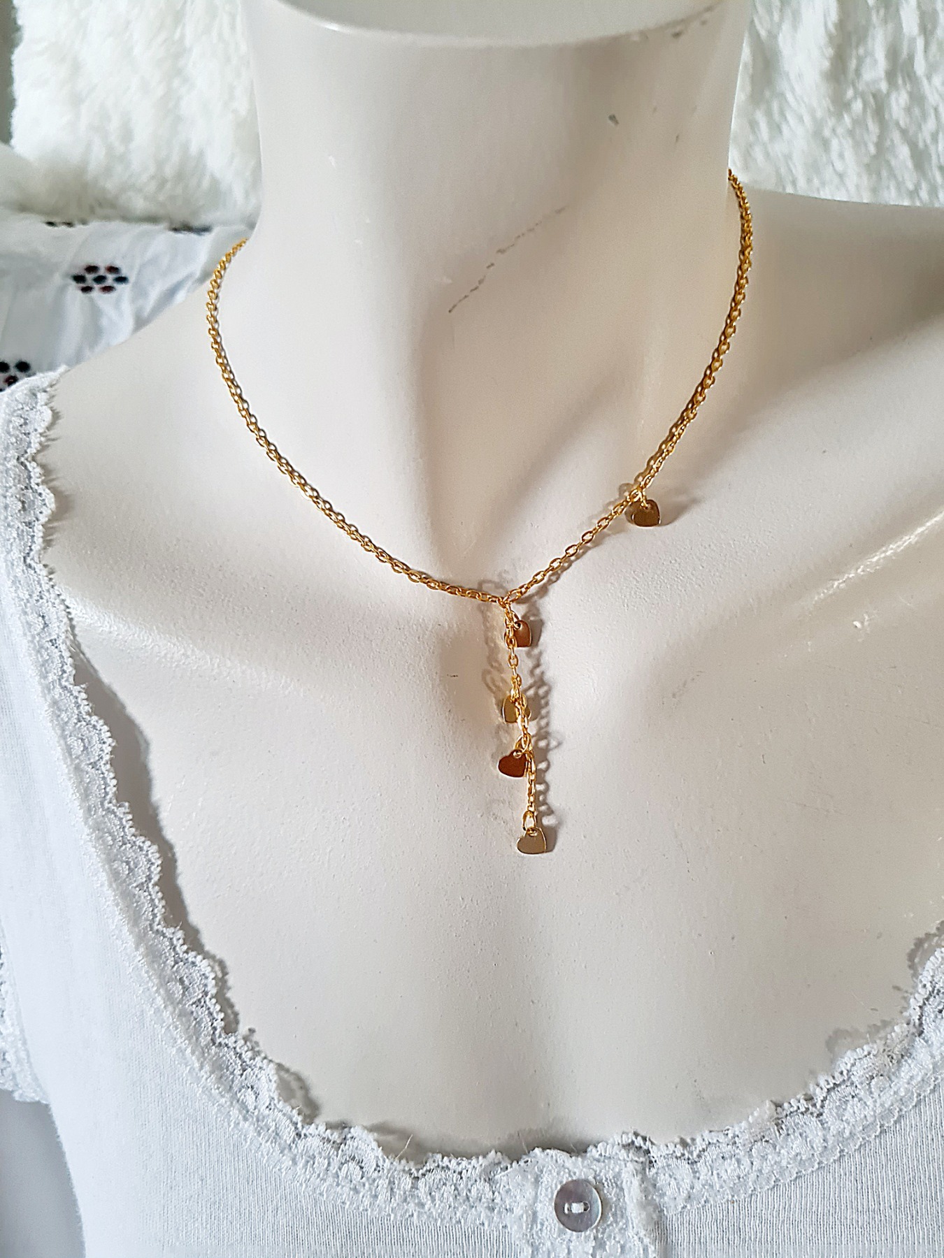 Edle Halsketten für Damen Ketten vergoldete Gliederketten 4