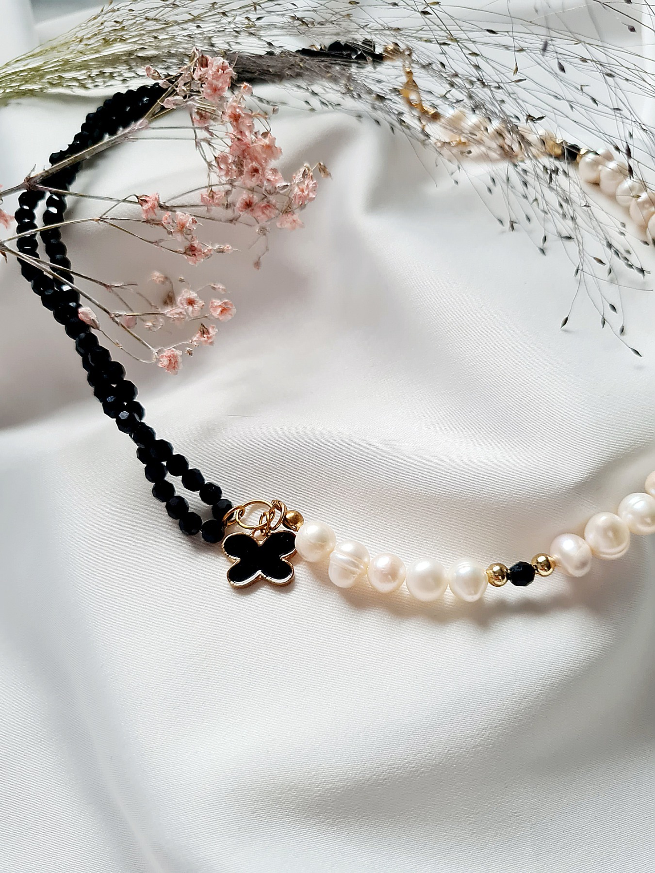 Glitzernde Halsketten Preciosa Perlen Süßwasser Perlen