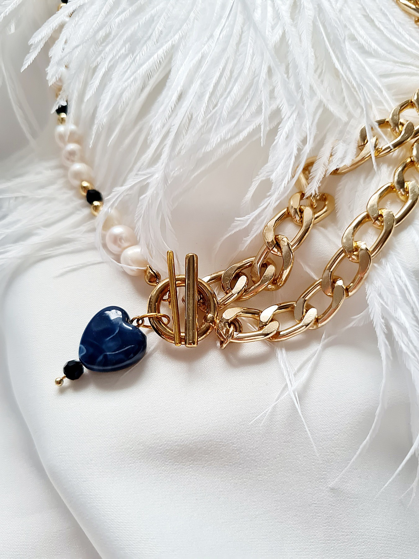 Halskette Süßwasser Raffiniert Perlen Gliederkette Mädchen originell Zucht