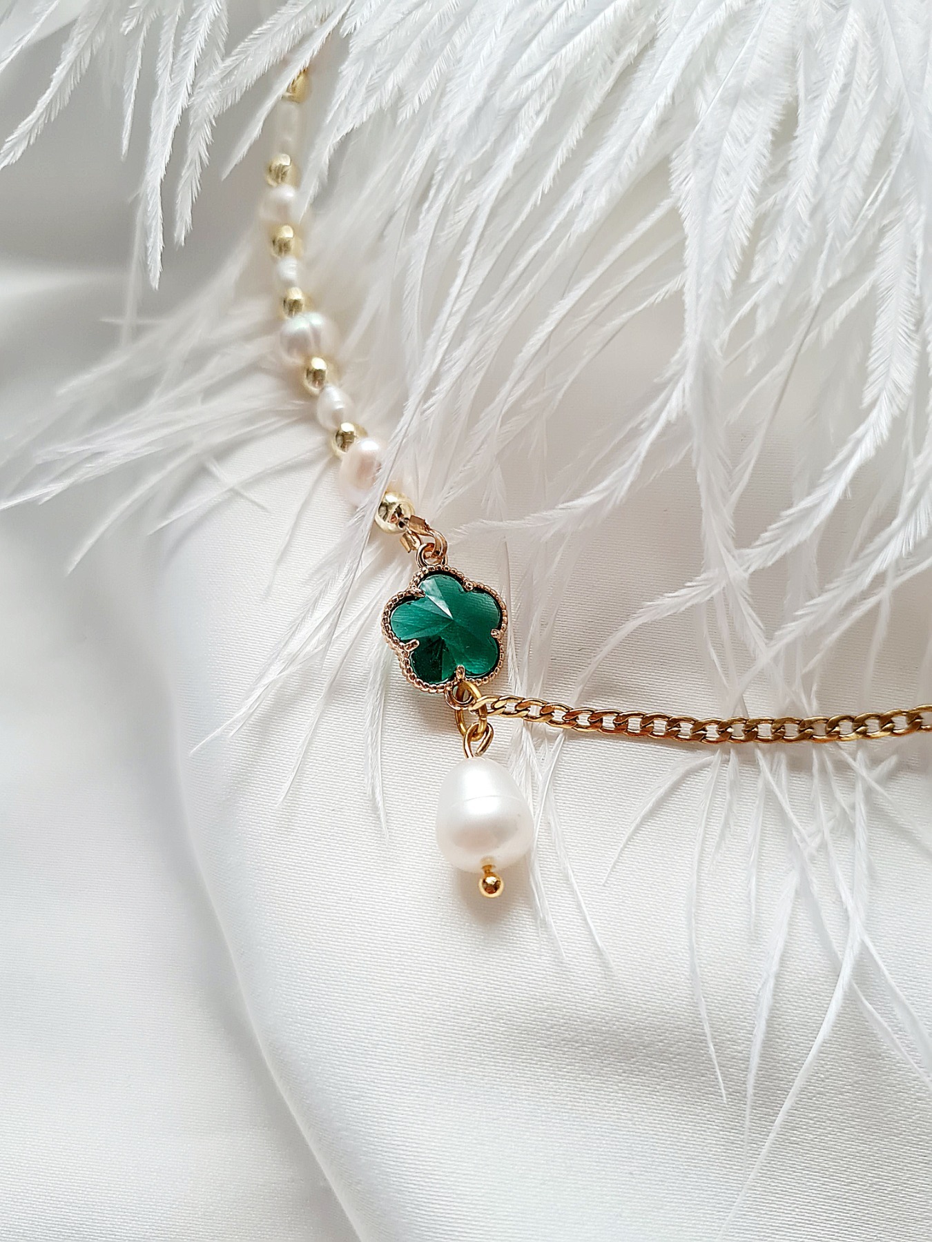 Perlen Halskette Brillante Kette Gliederketten Perlen Funkelnde Kette