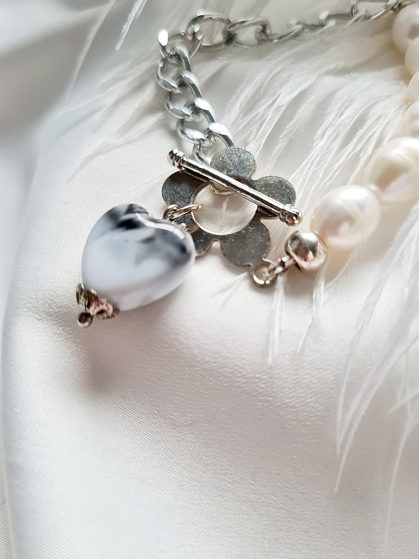 Armband Glieder Süßwasser Perlen originelles Armband Gliederkette Frauen 5