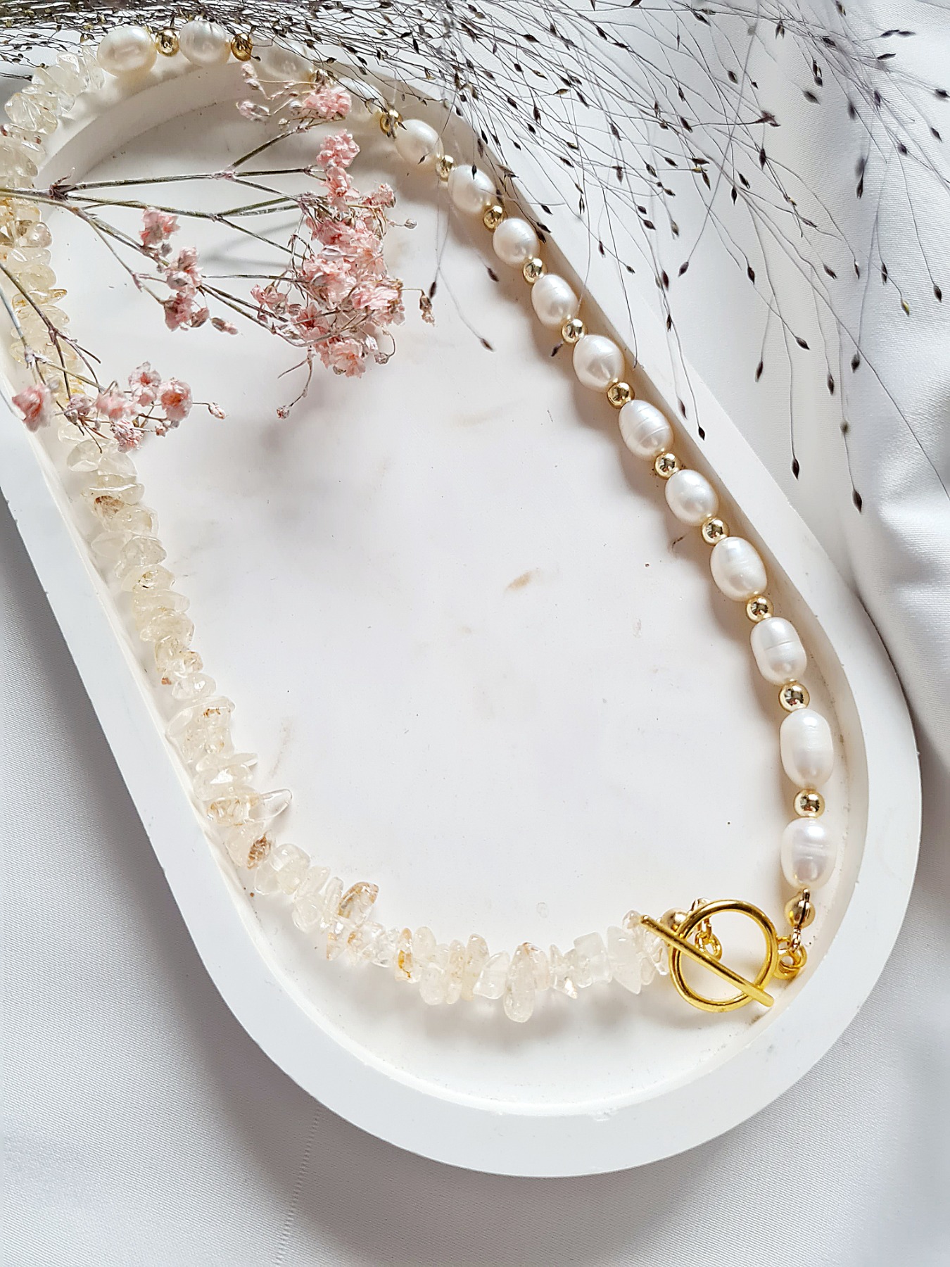 Halskette aus Süßwasser-Zucht-Perlen 4