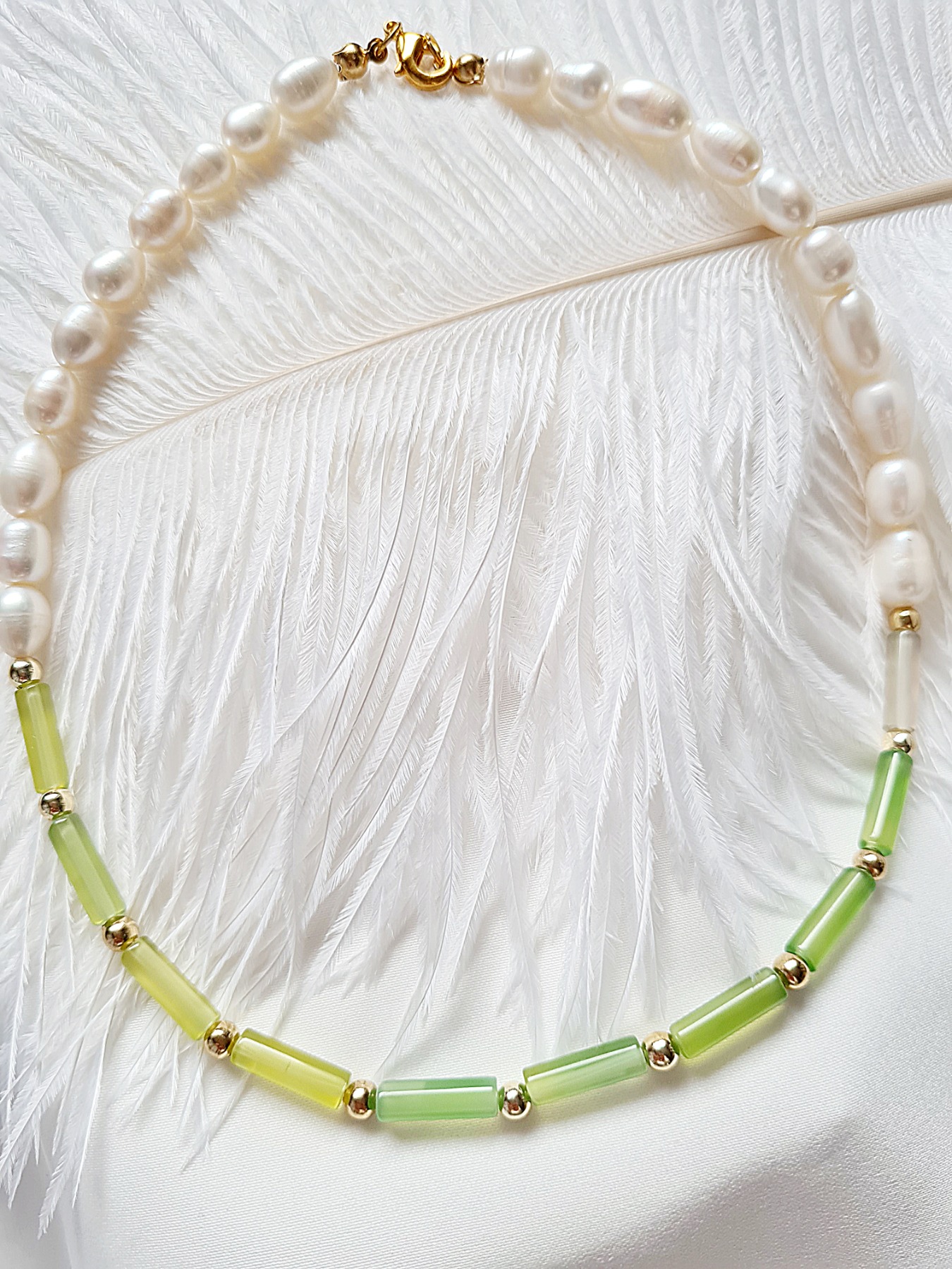 Halskette aus Süßwasser-Zucht-Perlen 3
