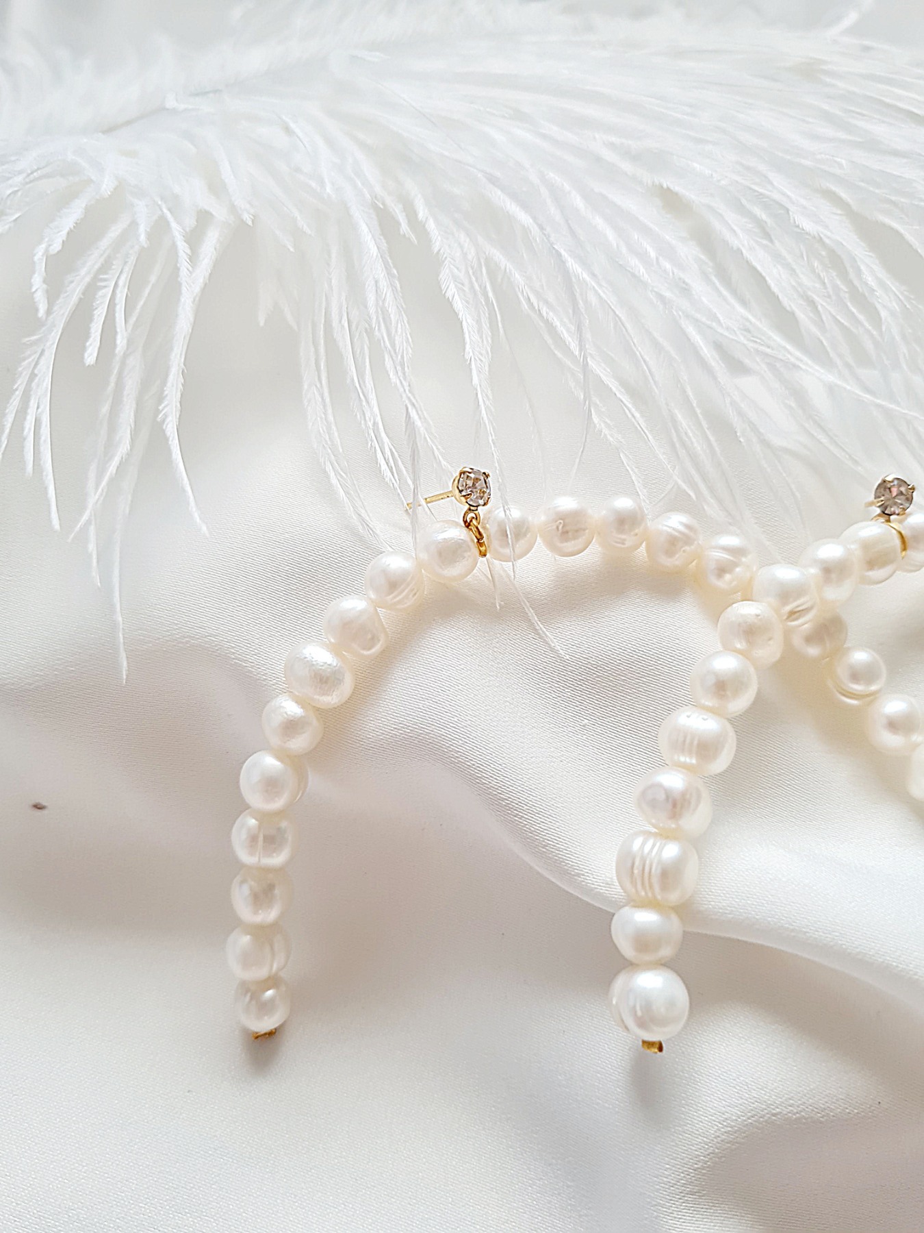 Ohrringe aus Süßwasser Zucht Perlen Edelstahlstecker Perlen Schmuck 7