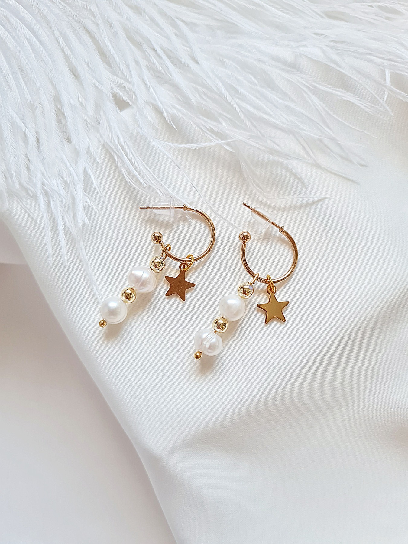 Ohrringe aus Süßwasserzuchtperlen goldene Ohrringe für Frauen elegante und stilvolle Ohrringe