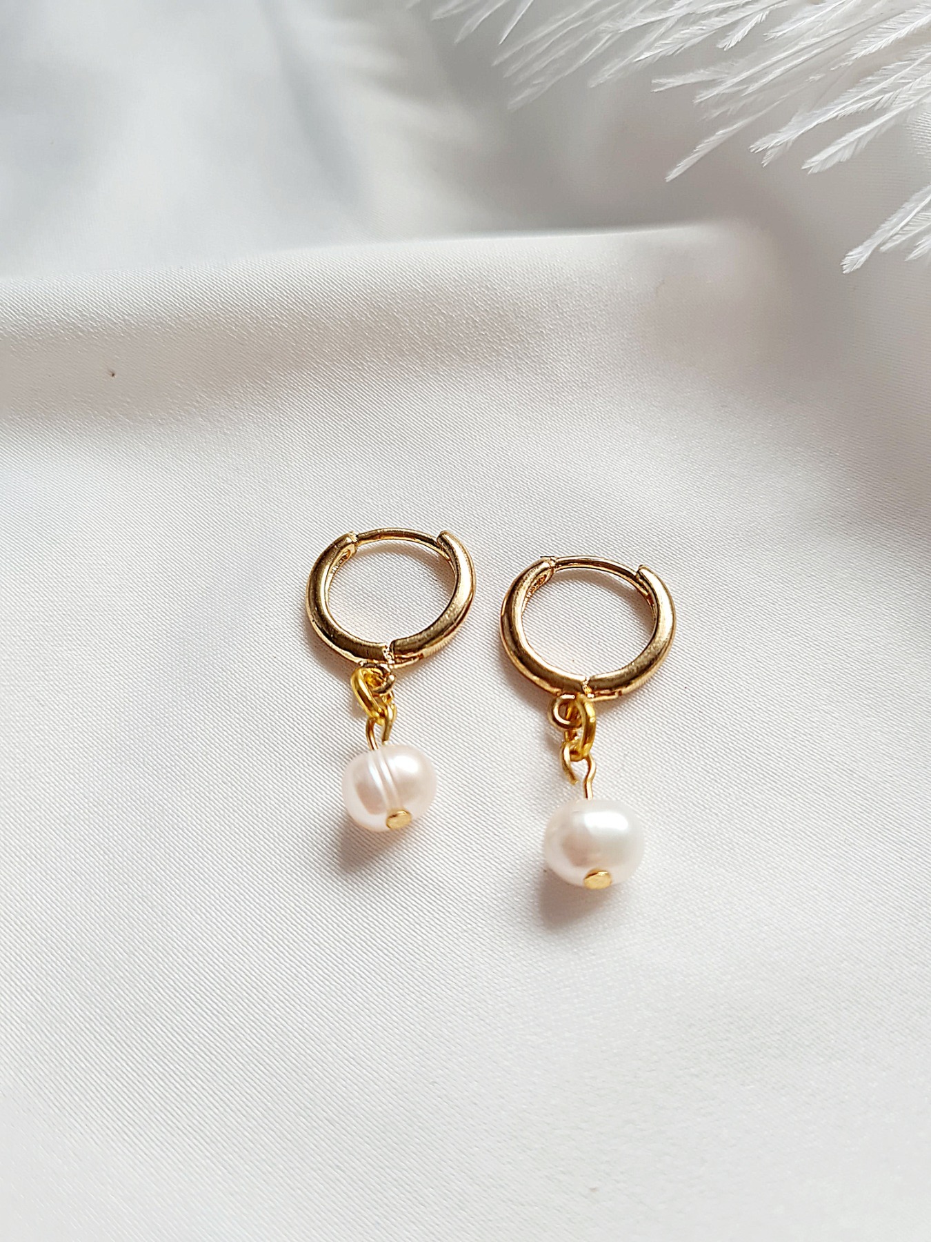 Süßwasser-Zucht-Perlen Ohrringe für Frauen minimalistisches Design 9