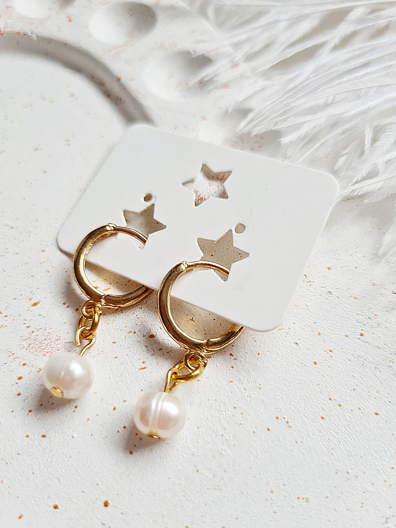 Süßwasser-Zucht-Perlen Ohrringe für Frauen minimalistisches Design 2