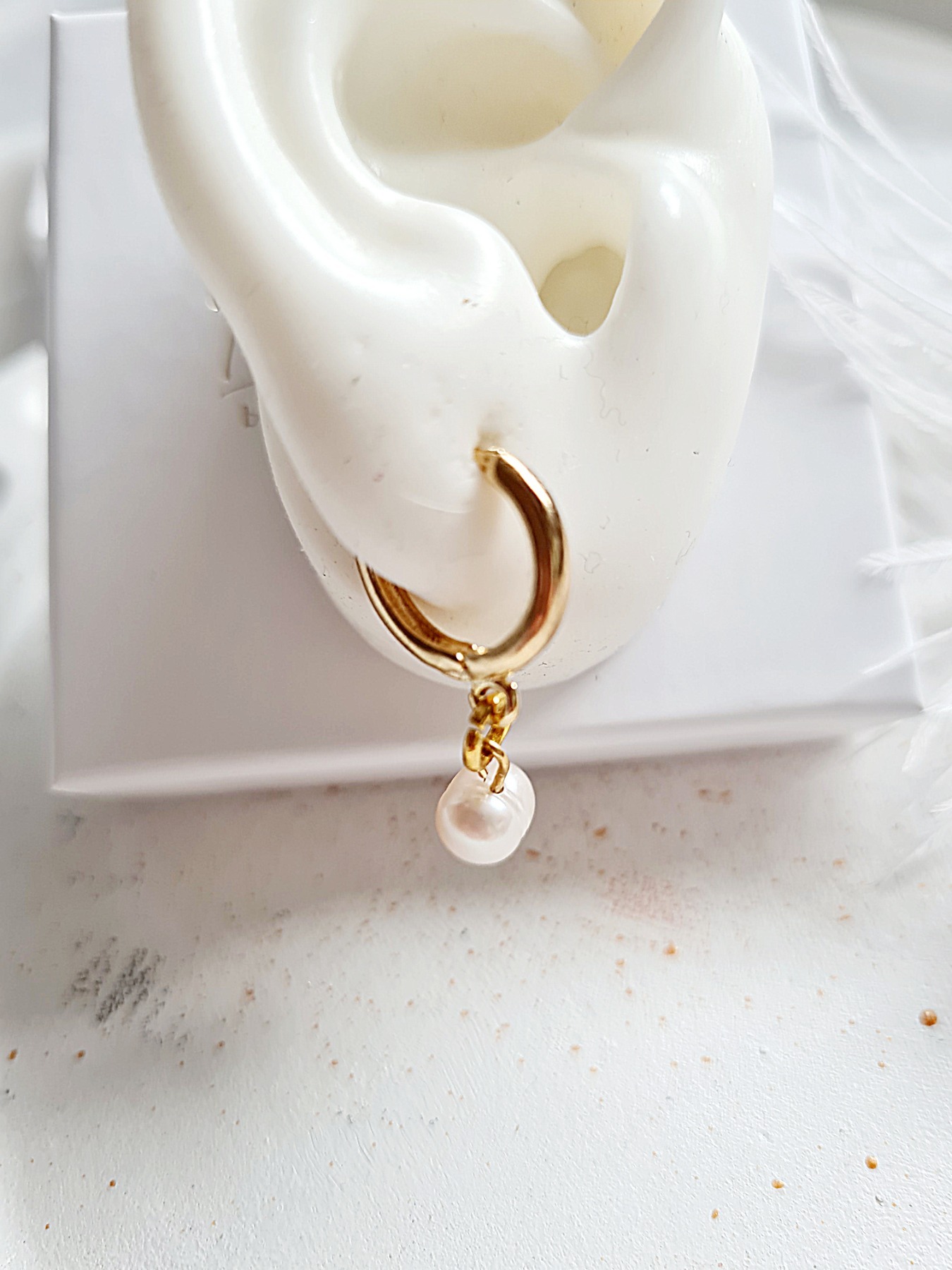 Süßwasser-Zucht-Perlen Ohrringe für Frauen minimalistisches Design