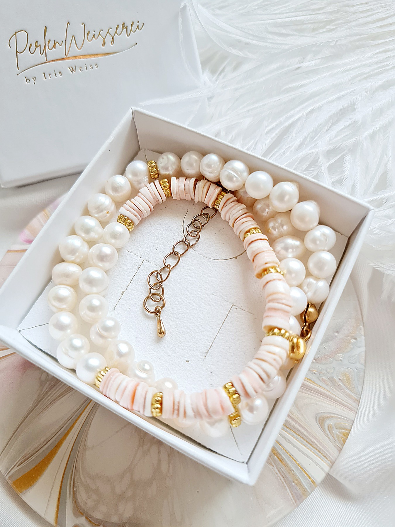 Perlenkette einzigartiges Schmuckstück elegante Halskette 5