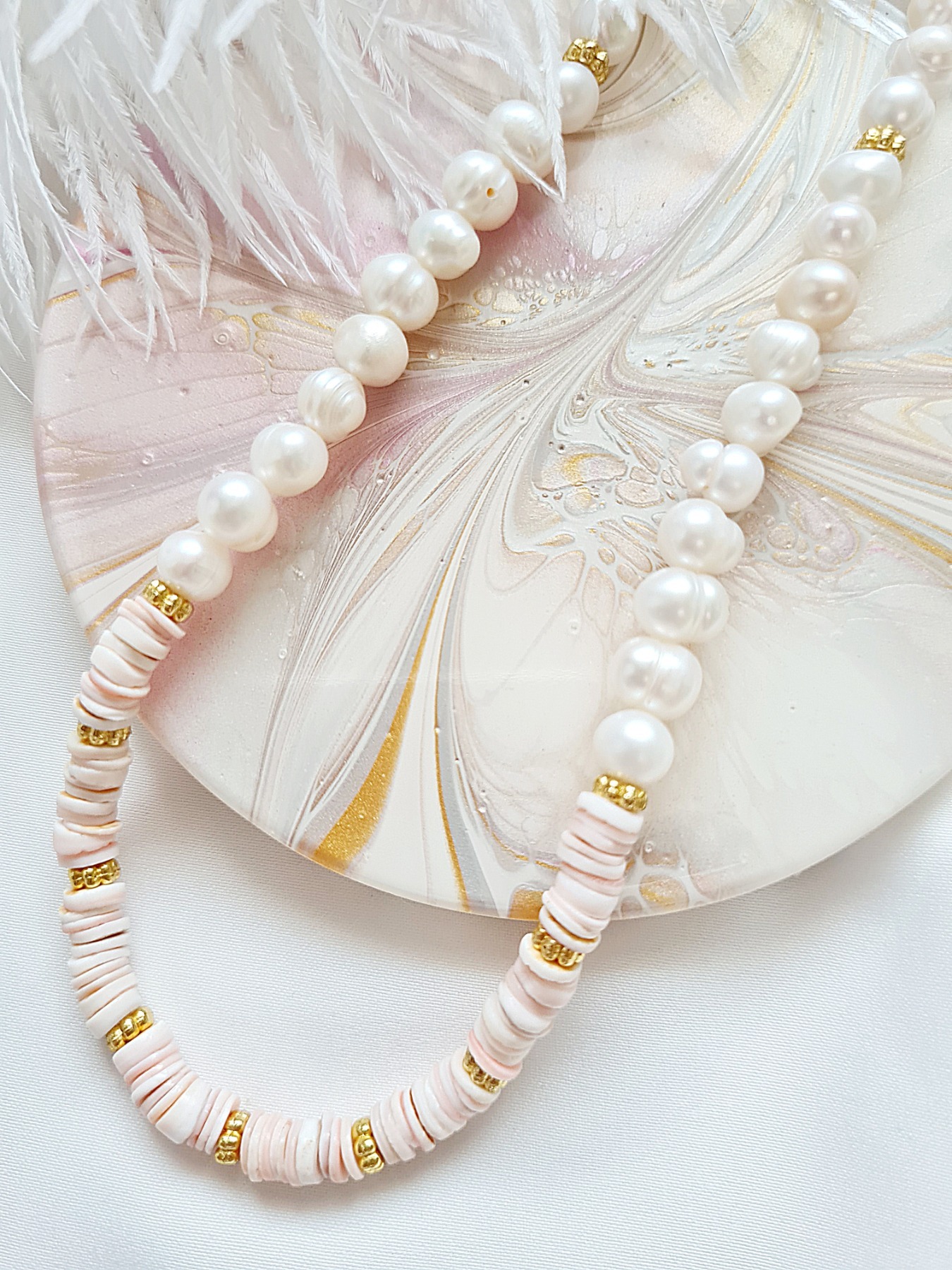 Perlenkette einzigartiges Schmuckstück elegante Halskette 9