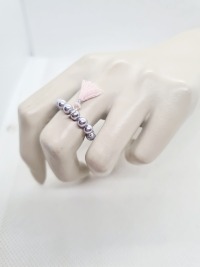 Ringe aus Glaswachsperlen Minianhänger süße Perlenringe 9