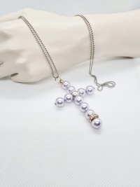 Halsketten aus Kugelkette mit Kreuz-Anhänger 15