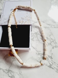 Elegante Halskette Magnesit Perlen Halskette Perlmuttblüte Halskette feminine Halskette 2