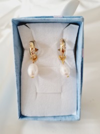 Funkelnde Ohrringe Perlen Ohrringe elegante Ohrringe Edelstahl Ohrringe 3