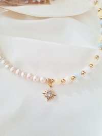 Halskette aus Süßwasser-Zucht-Perlen 5