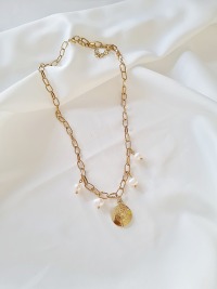 Schlichte Perlenkette Halskette kurz handgefertigte Perlenkette 7