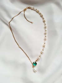 Perlen Halskette Brillante Kette Gliederketten Perlen Funkelnde Kette 4