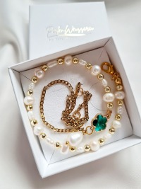 Perlen Halskette Brillante Kette Gliederketten Perlen Funkelnde Kette 8