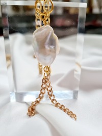 Elegante Halskette Perlenkette Edelstahl Halskette