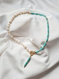 Halskette aus Süßwasserperlen 8
