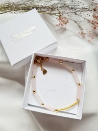 Rosenquarz-Armband stilvoll und schlicht Event zeitlos und stilvoll elegantes Armband 4