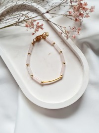 Rosenquarz-Armband stilvoll und schlicht Event zeitlos und stilvoll elegantes Armband 3