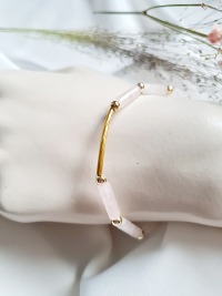Rosenquarz-Armband stilvoll und schlicht Event zeitlos und stilvoll elegantes Armband 2