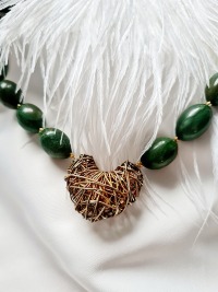 Halskette aus afrikanischen Jadeperlen 2