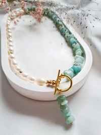 Halskette aus Süßwasser-Zucht-Perlen 8