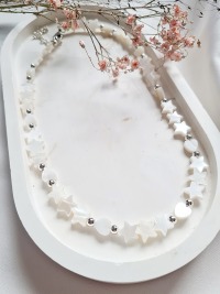 Perlen Halskette Damen Schmuck Stilvolle Halskette Perlmutt Halskette 4