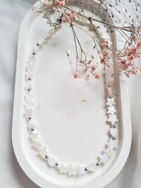 Perlen Halskette Damen Schmuck Stilvolle Halskette Perlmutt Halskette 3