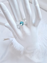 Jadeperlen Ring Kristallring Perlen Ring eleganter Schmuck 5