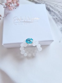 Perlenring einzigartiges Schmuckstück Jadeperlen Ring 7
