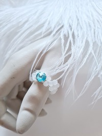 Perlenring einzigartiges Schmuckstück Jadeperlen Ring 4