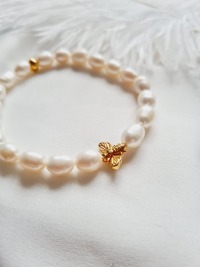 Süßwasser-Zucht-Perlen Armband Biene Damen-Schmuck besondere Anlässe 3