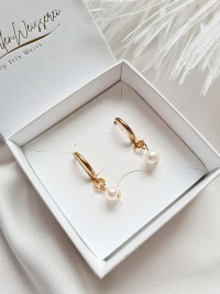 Süßwasser-Zucht-Perlen Ohrringe für Frauen minimalistisches Design 8