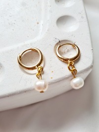 Süßwasser-Zucht-Perlen Ohrringe für Frauen minimalistisches Design 4