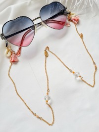 Brillenketten Quasten Muscheln Perlen Sommer-Accessoire 7