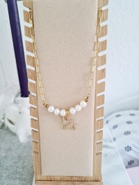 Süßwasser-Zuchtperlen Halskette 18k Vergoldung Luxus stilbewusste Frauen 4