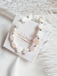 Perlmuttblüten Halskette Perlmutt Schmuck elegante Halskett zeitloses Accessoire