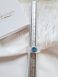 Funkelnder Ring PVC Band Preciosa Kristalle glamouröses Design einzigartiges Schmuckstück